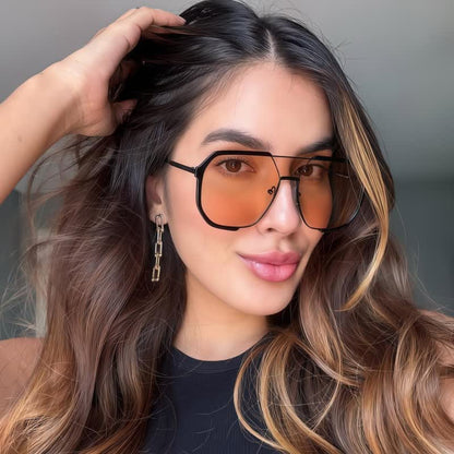 Unisex Double Bridges Aviator Sunglasses