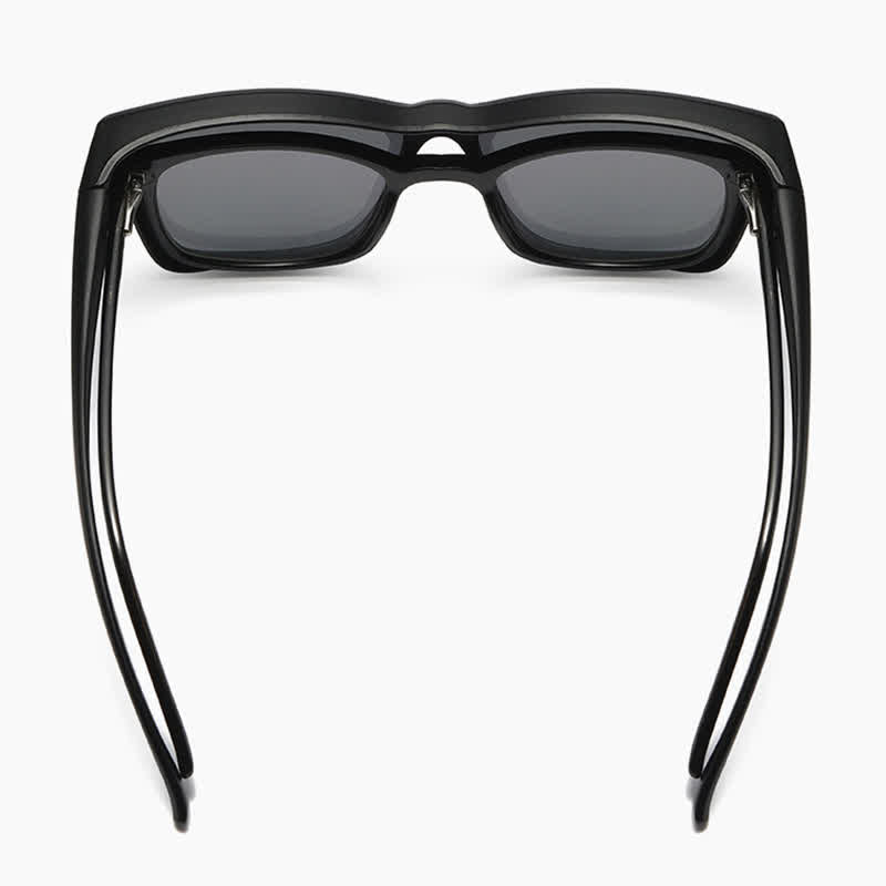 Fit Over Glasses Square Frame Polarized Sunglasses for Women Men