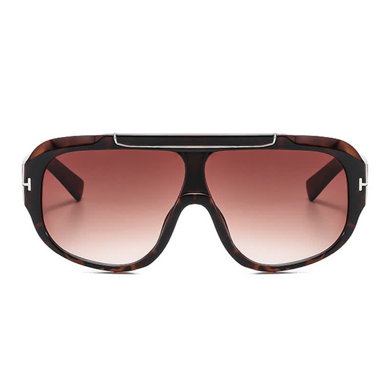 'T' Design Oversized Aviator Sunglasses