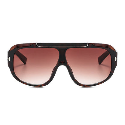 'T' Design Oversized Aviator Sunglasses