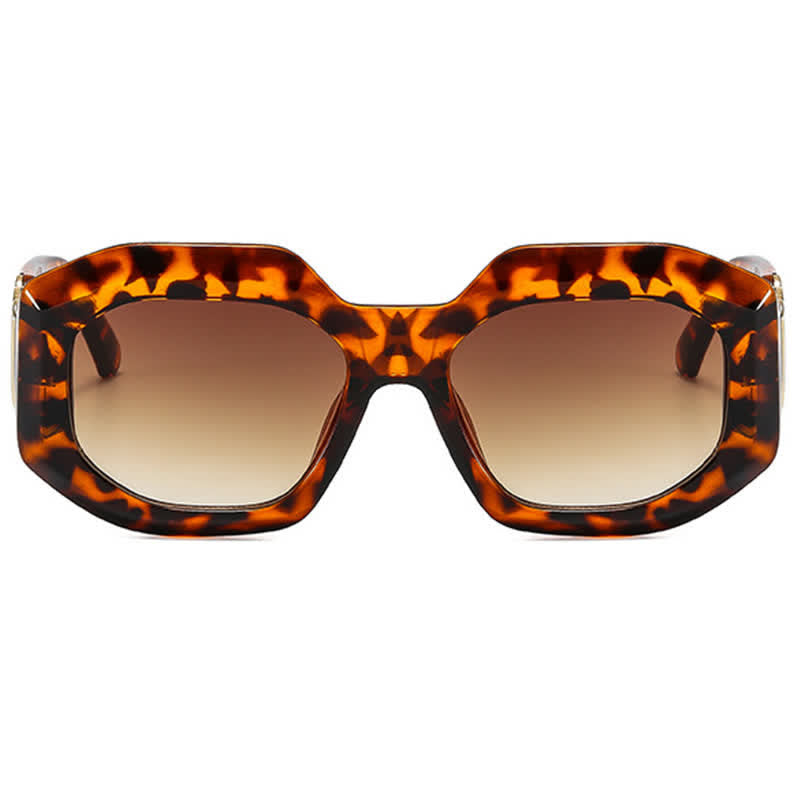 Trendy Geometric Thick Frame Sunglasses