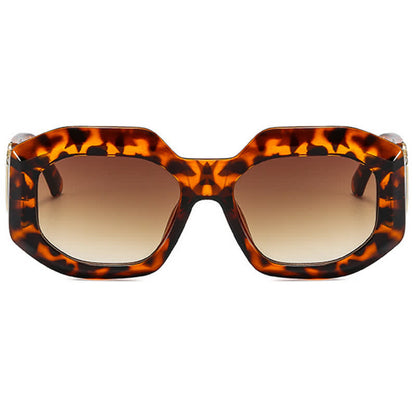 Trendy Geometric Thick Frame Sunglasses