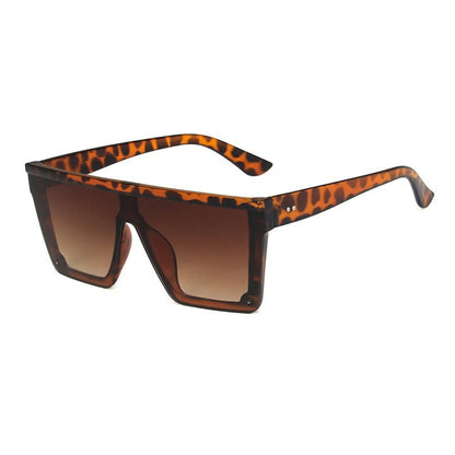 Trendy Large Frame One-piece Street Style Driving Retro Sunglasses