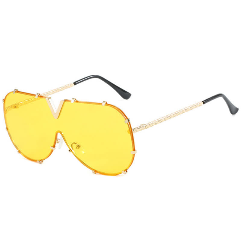 'V' Design Hipster Aviator Sunglasses