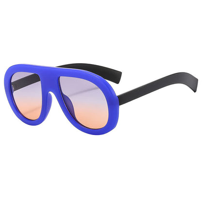 Oversized Frame Hipster Aviator Sunglasses