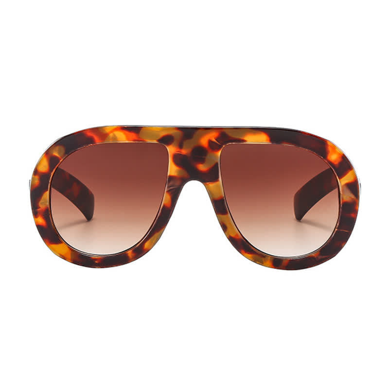 Oversized Frame Hipster Aviator Sunglasses