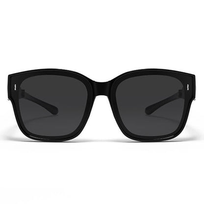Fit Over Glasses Square Frame Foldable Sunglasses for Women Men