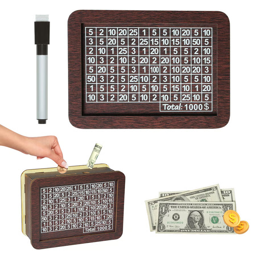 🔥Cash Vault Wooden Savings Box🎁Help achieve savings goals