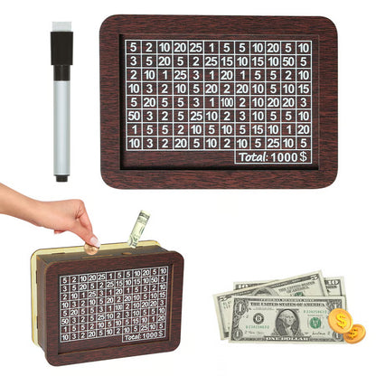 🔥Cash Vault Wooden Savings Box🎁Help achieve savings goals