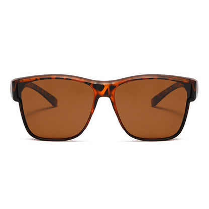 Fit Over Glasses Square Frame Polarized Sunglasses for Women Men