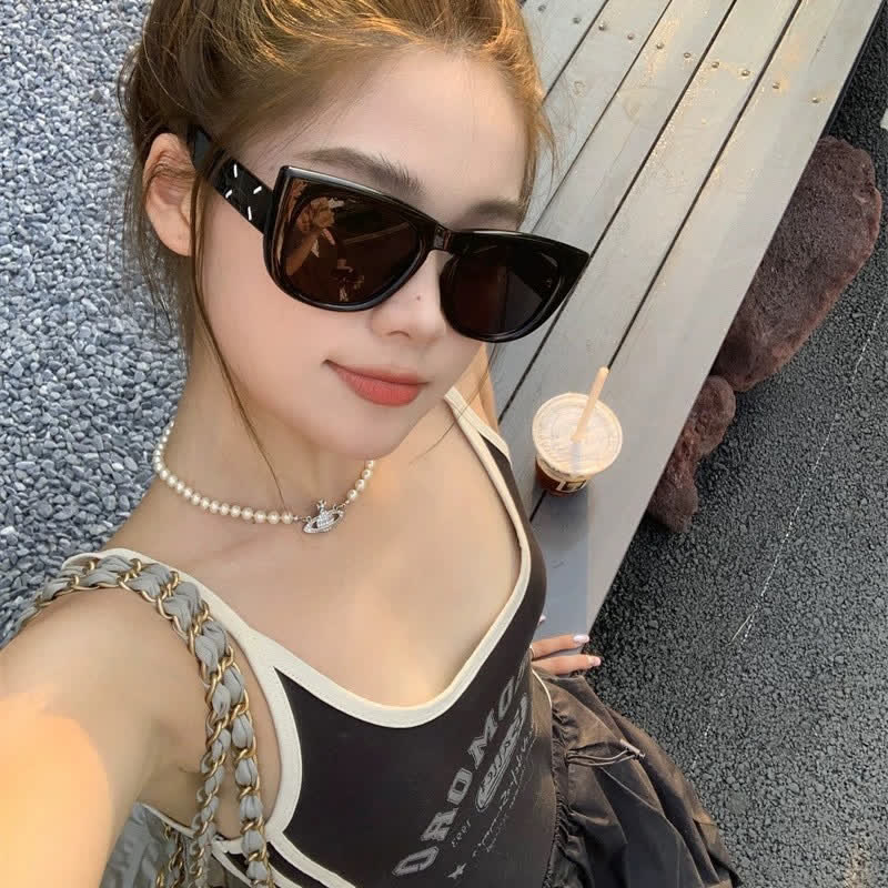 Unisex Cat-Eye Large Frame Fashion Sunglasses