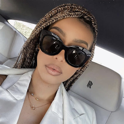 Vintage Square Frame Oversized Sunglasses