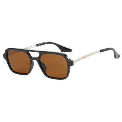 Double Bridges Retro Aviator Sunglasses