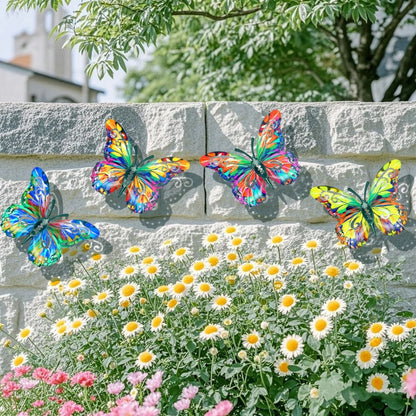 4Pcs Butterfly Metal Wall Decor