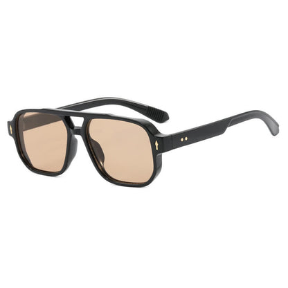 Square Frame Double Bridges Vintage Sunglasses