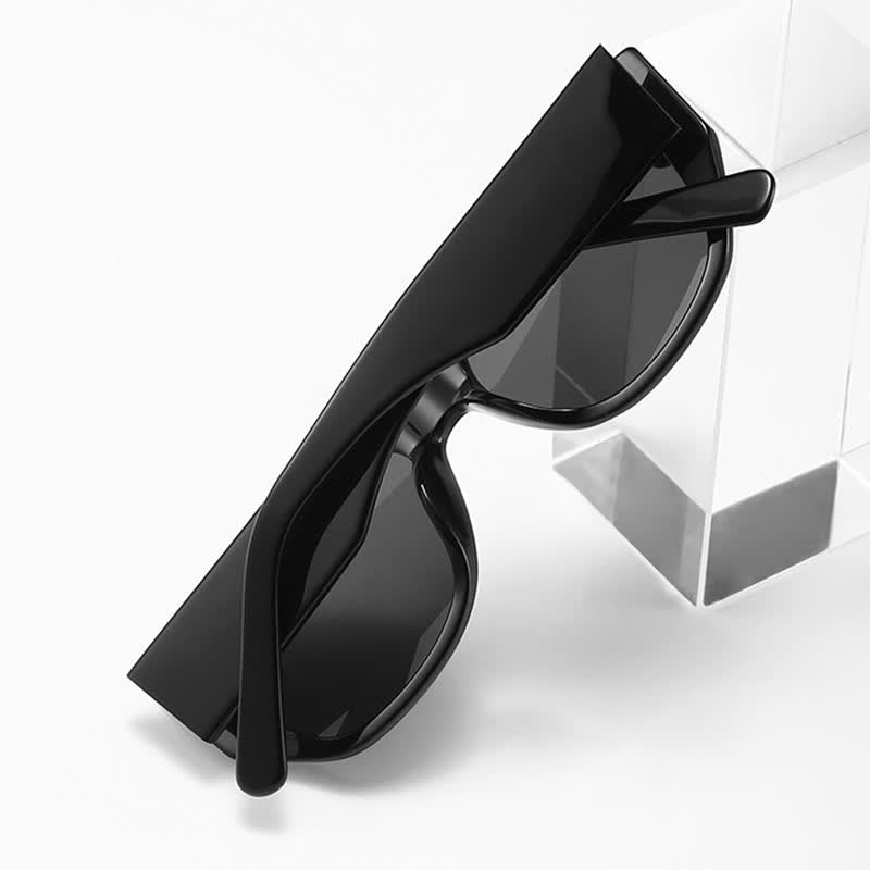 Cat-Eye Thick Temples Hipster Sunglasses