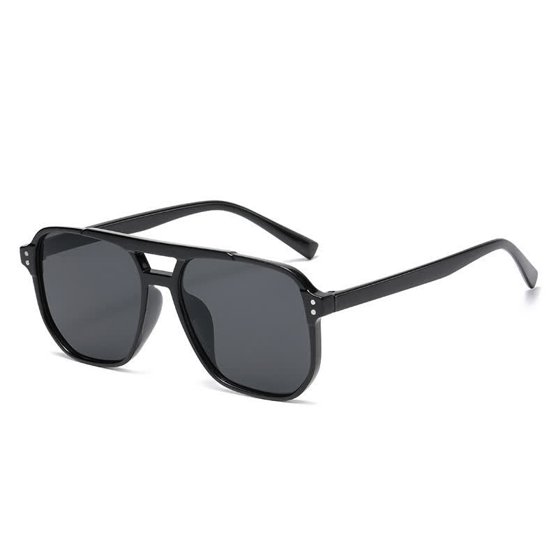 Vintage Double Bridges Tinted Aviator Sunglasses