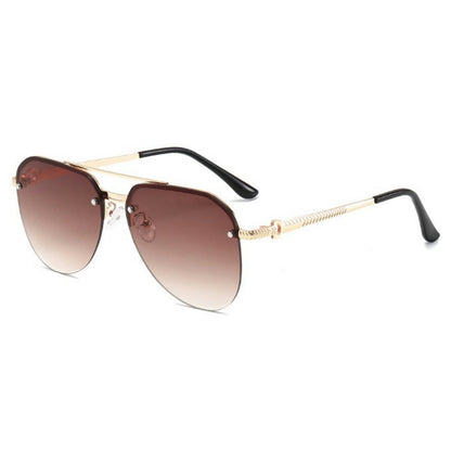 Aviator Frame Double Bridges Driving Sunglasses