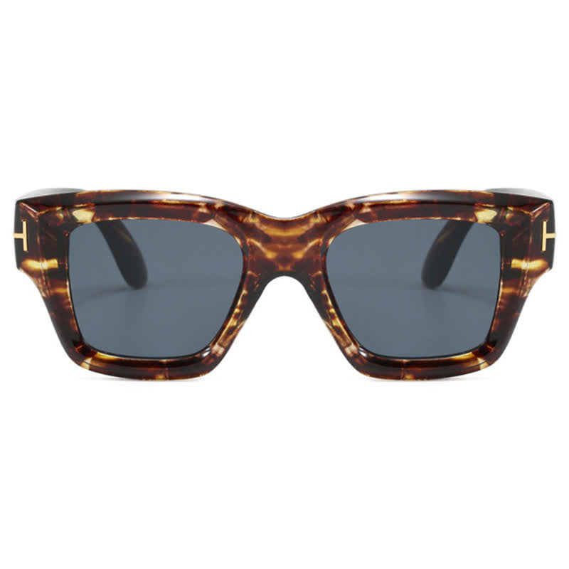 Classic Unisex Square Frame 'T' Design Sunglasses