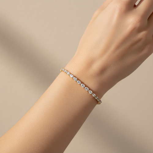 Oval Diamond Tennis Bracelet