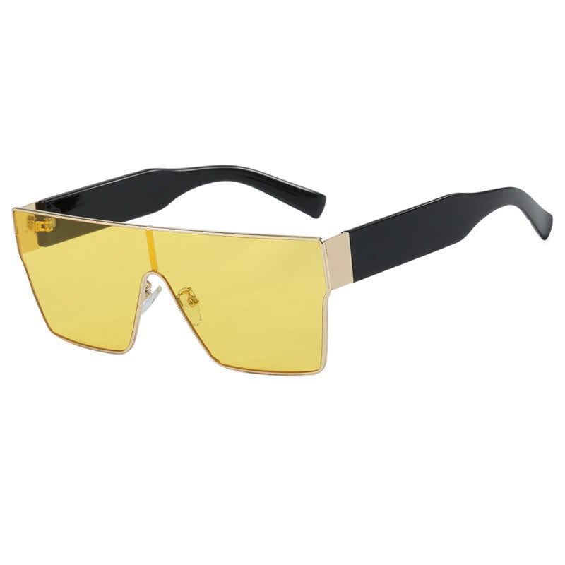 One-piece Square Frame Oversized Sunglasses