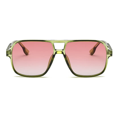 Double Bridges Square Frame Vintage Sunglasses