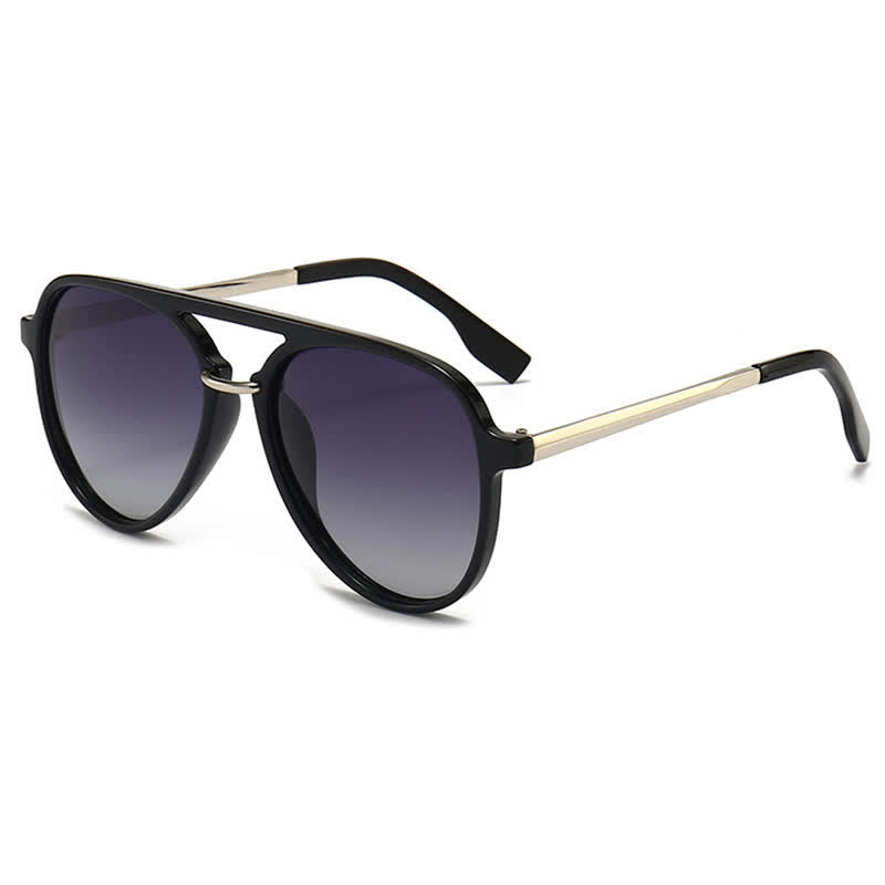 Double Bridges Polarized Aviator Sunglasses