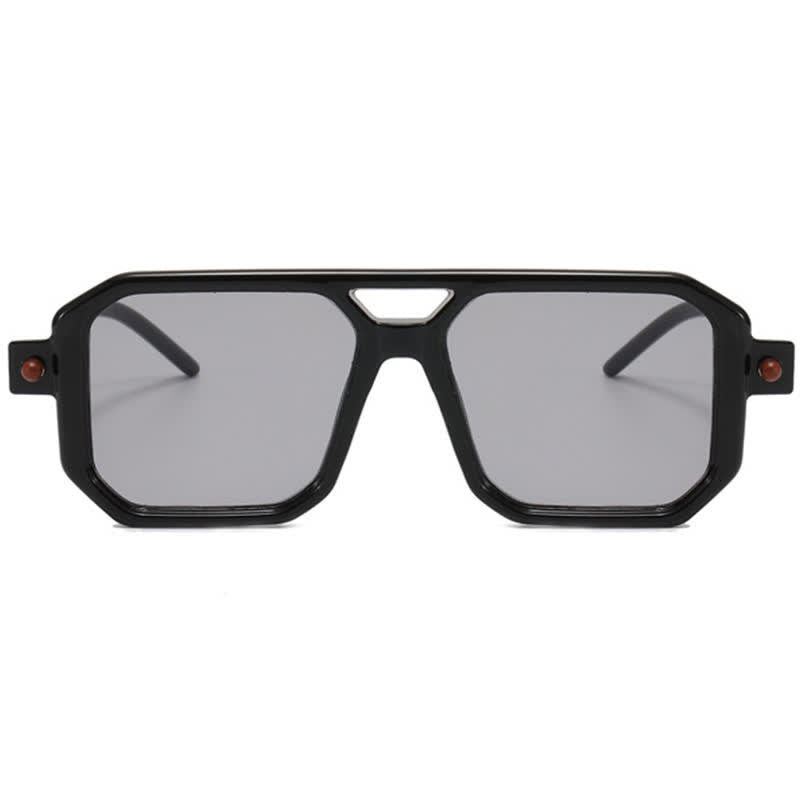 Double Bridges Square Frame Sunglasses