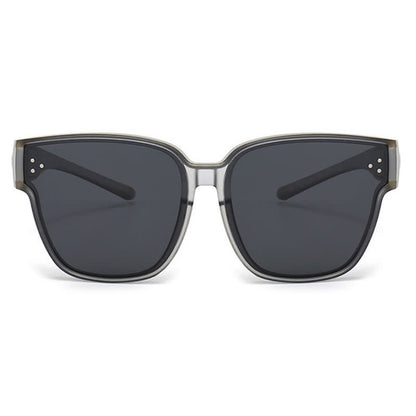 Fit Over Glasses Square Frame Classic Polarized Sunglasses for Women Men