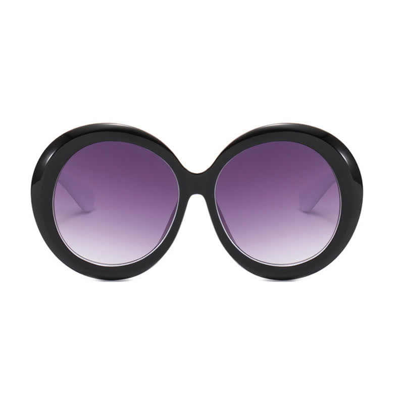 Round Frame Hipster Oversized Sunglasses