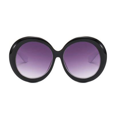 Round Frame Hipster Oversized Sunglasses