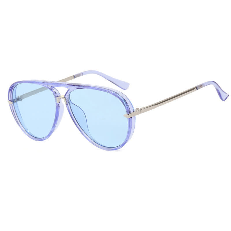 Double Bridges Fashion Aviator Sunglasses