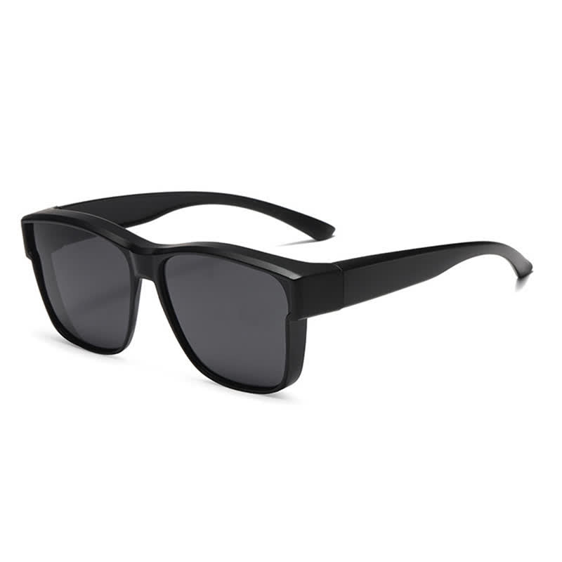 Fit Over Glasses Square Frame Polarized Sunglasses for Women Men