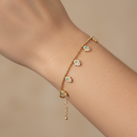 Hands Charm Hanging Bracelet