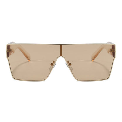 One-piece Square Frame Oversized Sunglasses