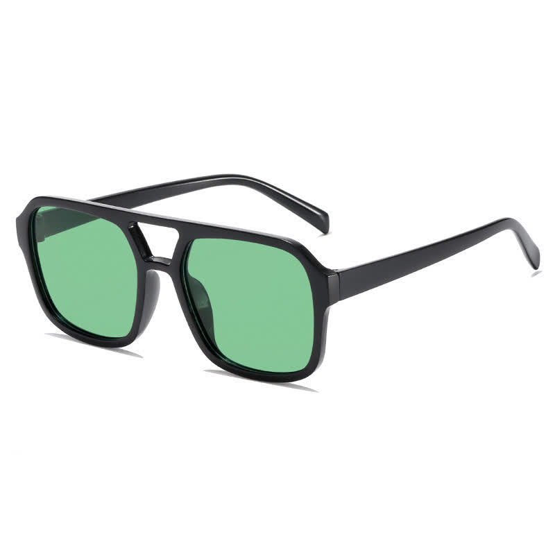Double Bridges Square Frames Retro-Vintage Sunglasses
