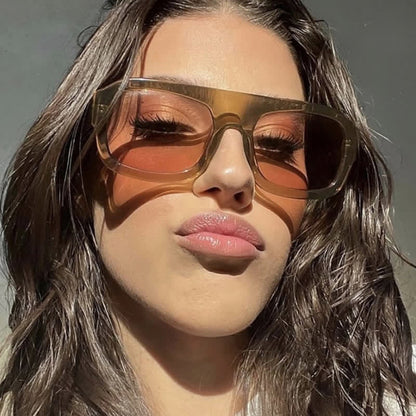 Square Large Frame Trendy Sunglasses