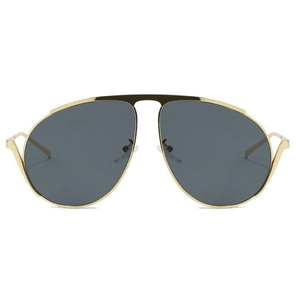 Hipster Metal Temples Aviator Sunglasses