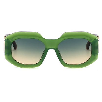 Trendy Geometric Thick Frame Sunglasses