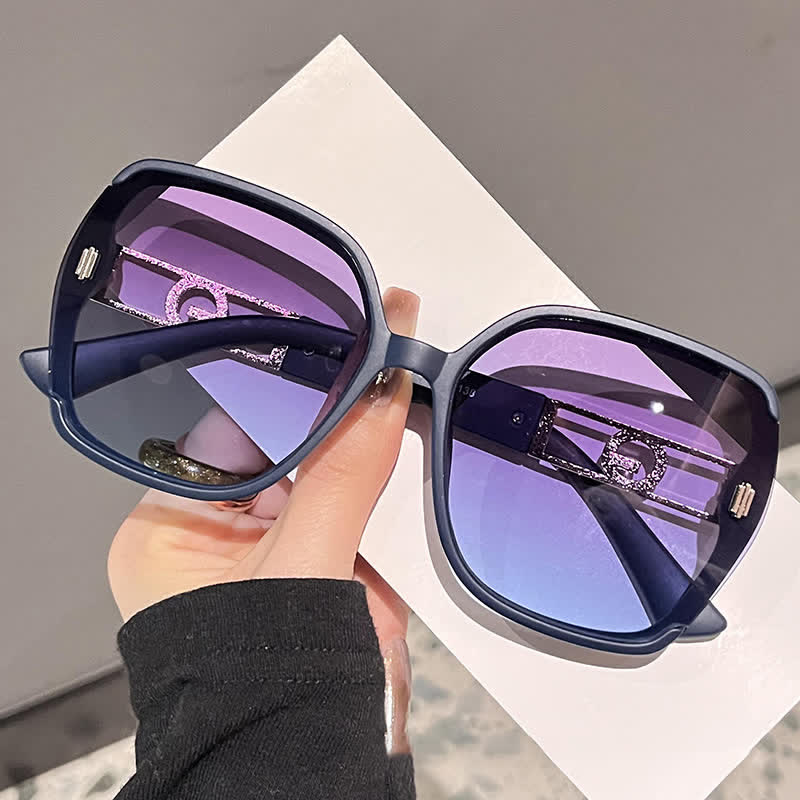 Fashion Square Hollow-out Oversized Sunglasses