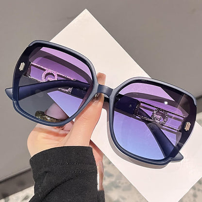 Fashion Square Hollow-out Oversized Sunglasses