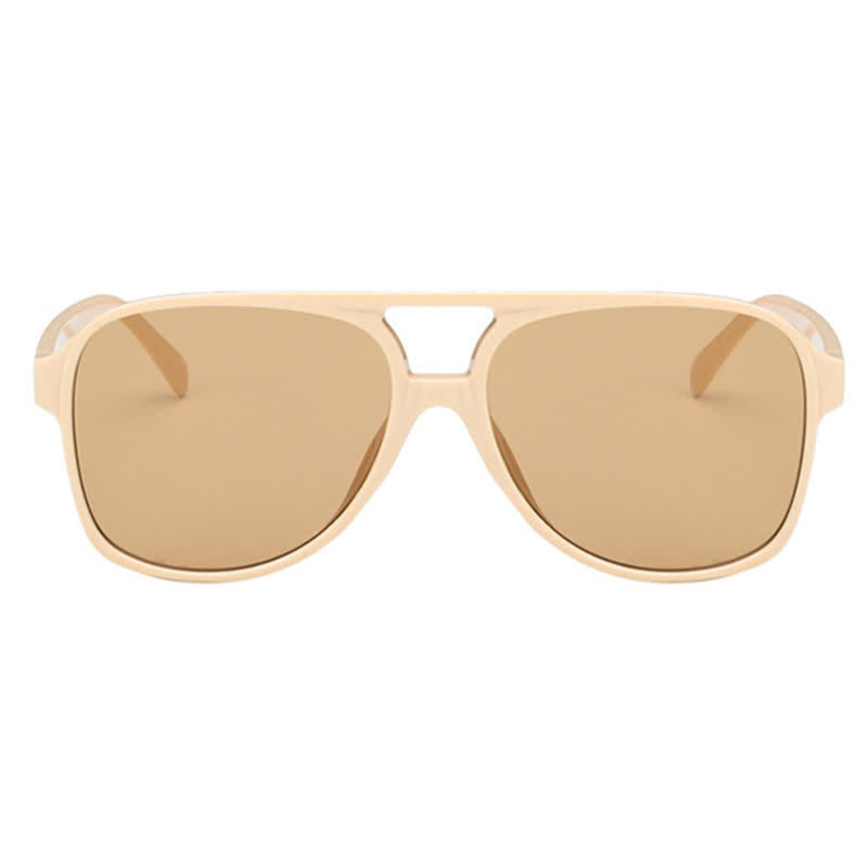 Double Bridges Fashion Aviator Sunglasses