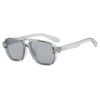 Square Frame Double Bridges Vintage Sunglasses