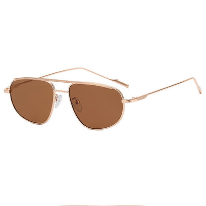 Double Bridges Hipster Aviator Sunglasses