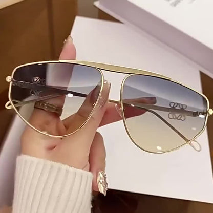 Hollow-out Irregular Aviator Sunglasses