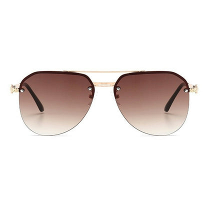 Aviator Frame Double Bridges Driving Sunglasses