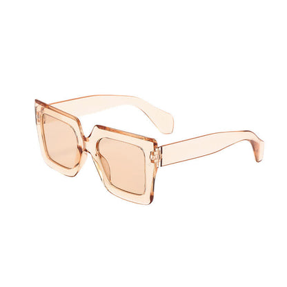 Oversized Square Frame Fashion Thick Sunglasses