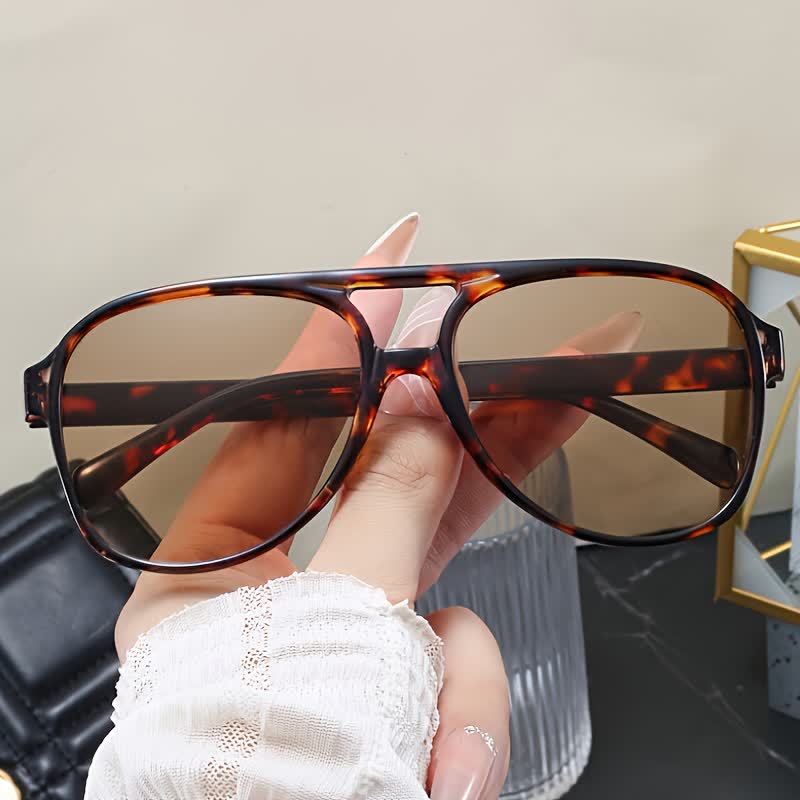 Double Bridges Fashion Aviator Sunglasses