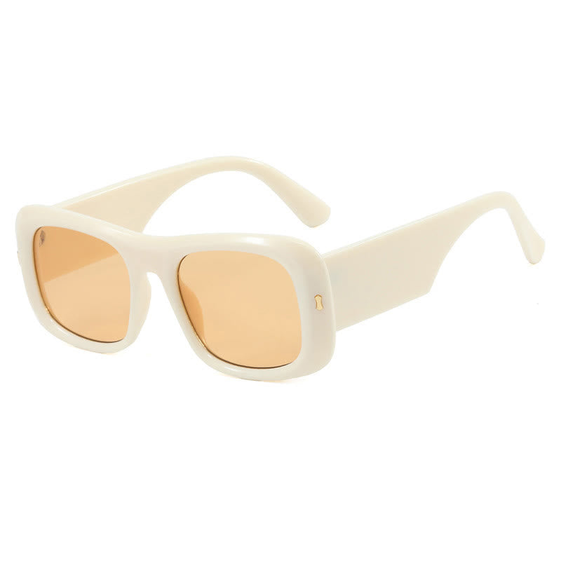 Arrow Decor Square Frame Thick Sunglasses