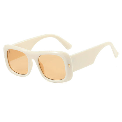 Arrow Decor Square Frame Thick Sunglasses